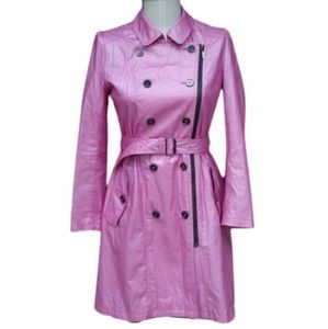 Burberry Pink Linen Trench Coat